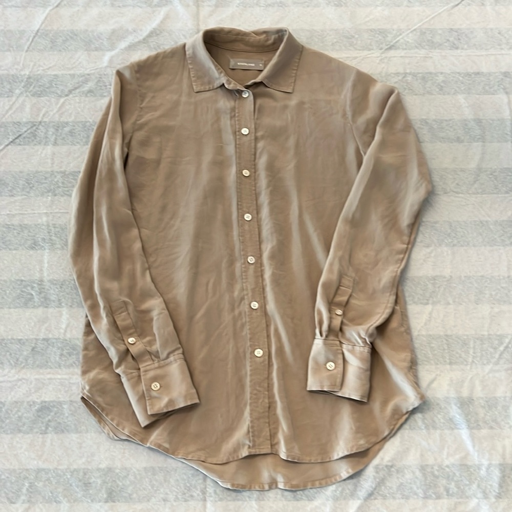 Everlane 100% Silk sheer button down